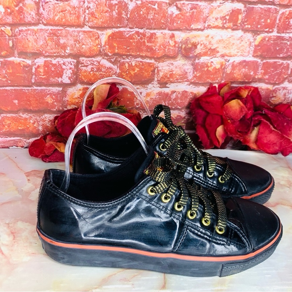 Vintage Y2K Frenzy Shoes PU black Platform Sneakers